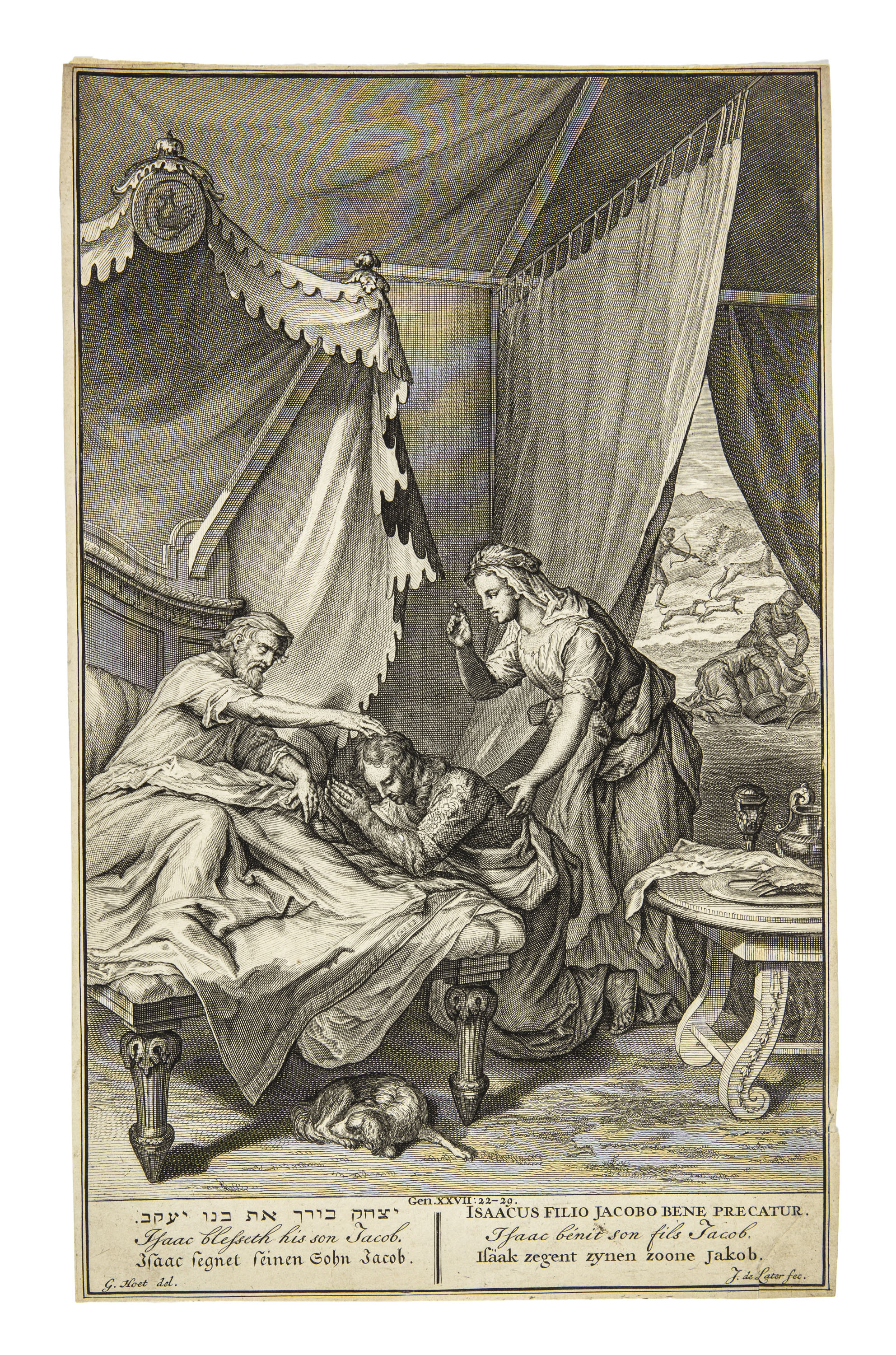 Isaak zegent Jakob (Isaac blesses Jacob)