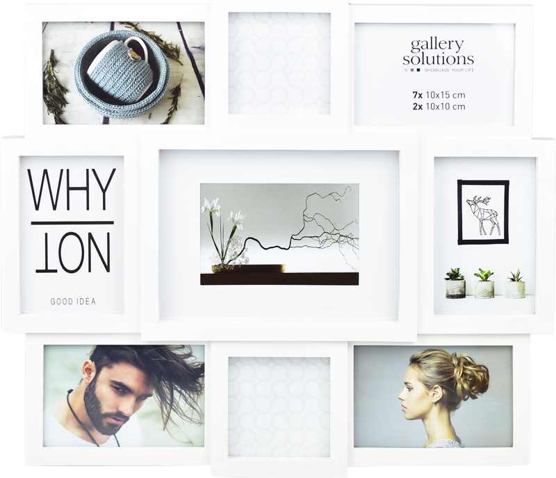 FOCUS  Collage 9 Pictures White