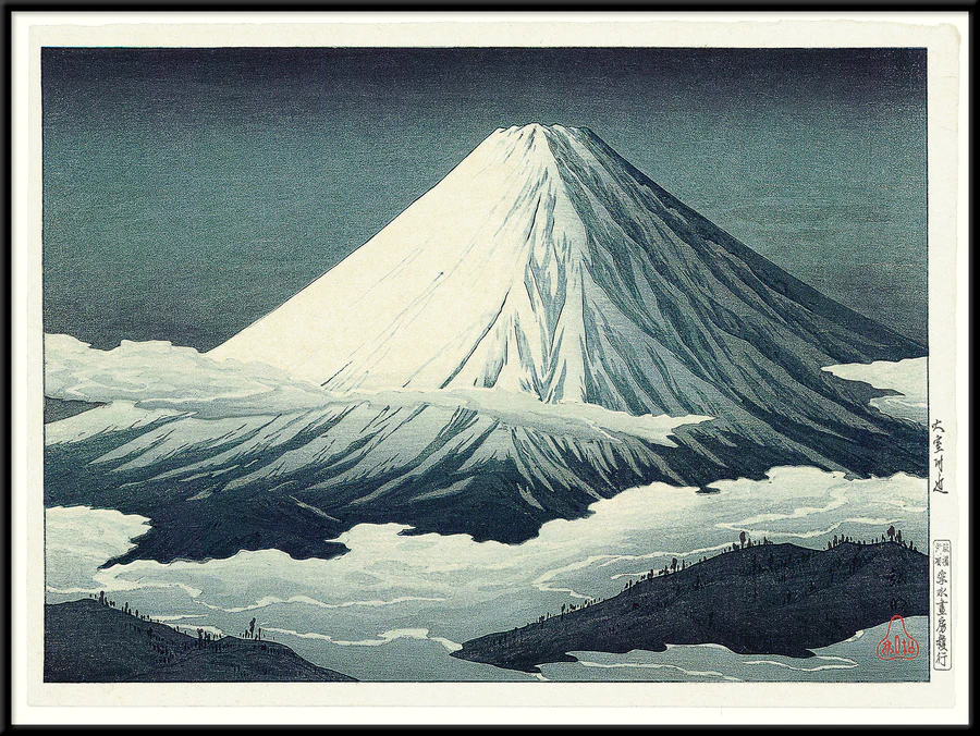  Tavla Mount Fuji inkl. ram