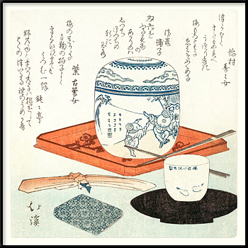  Tavla Japanese still life inkl. ram