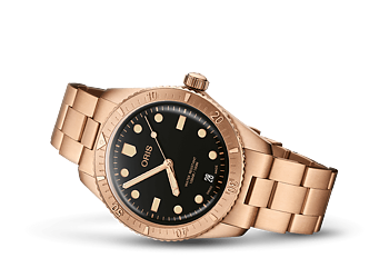 01 733 7771 3154-07 8 19 15 Oris Divers Sixty-Five 38 brons länk