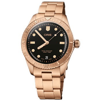 01 733 7771 3154-07 8 19 15 Oris Divers Sixty-Five 38 brons länk