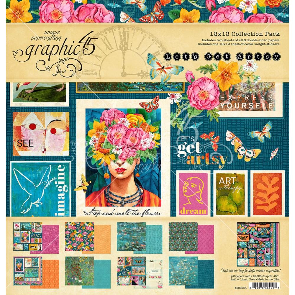  Graphic45 - Let's Get Artsy - Collection Pack 12x12