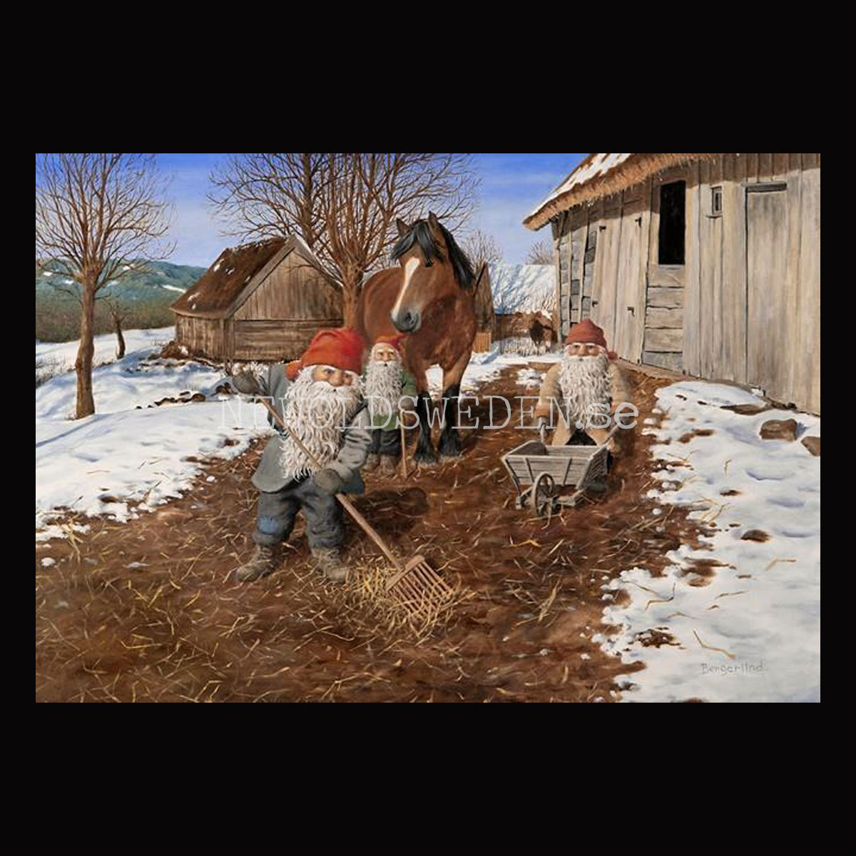 Stallbacken - Kylskåpsmagnet Jan Bergerlind 10 x 7 cm - M4