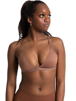 Mörkare hudfärgad BH med extra låg ringning