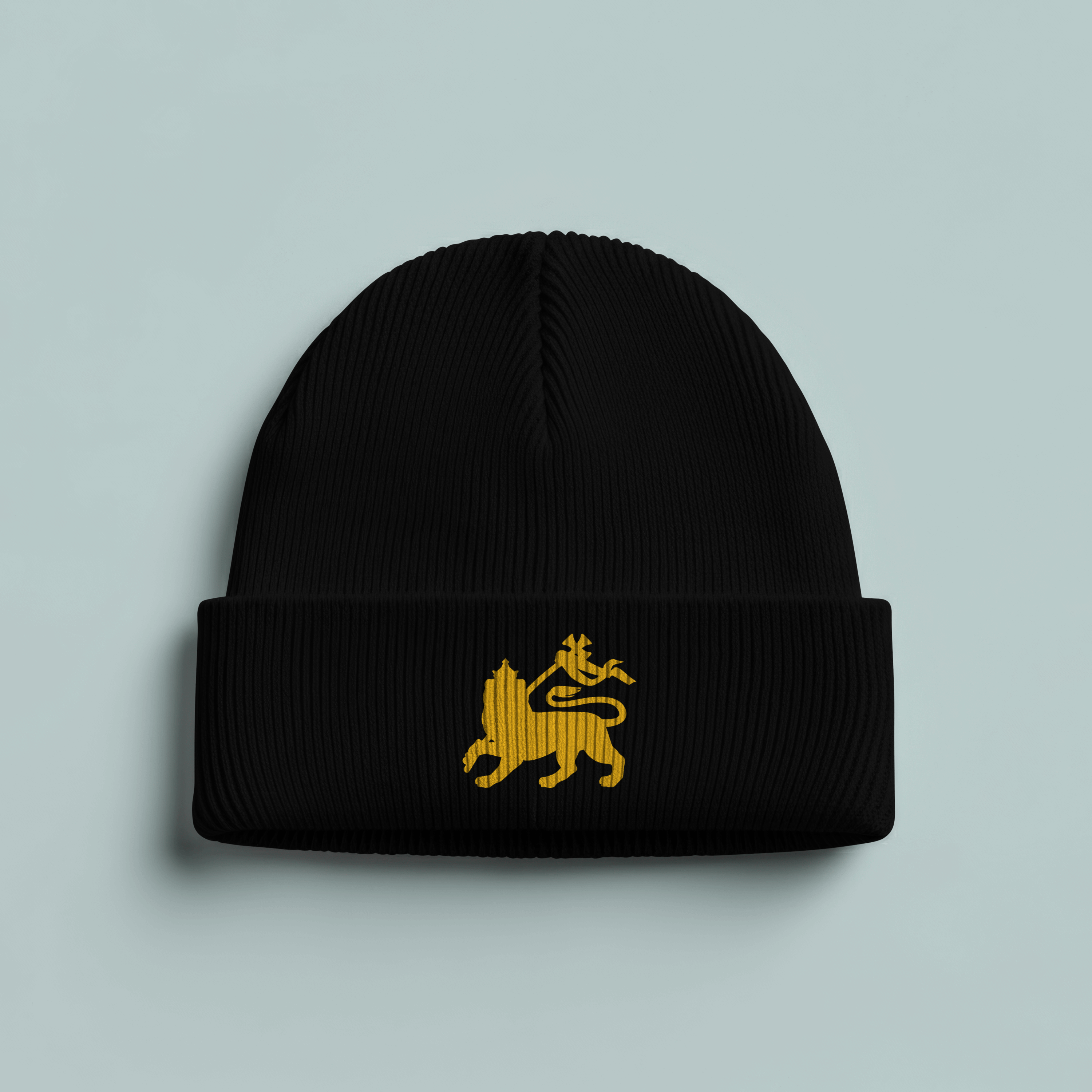 Conquering Lion Yellow Beanie 