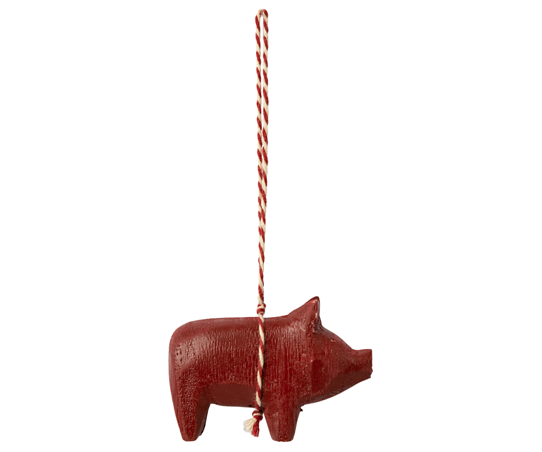 Maileg, jul, ophæng, gris, rød
