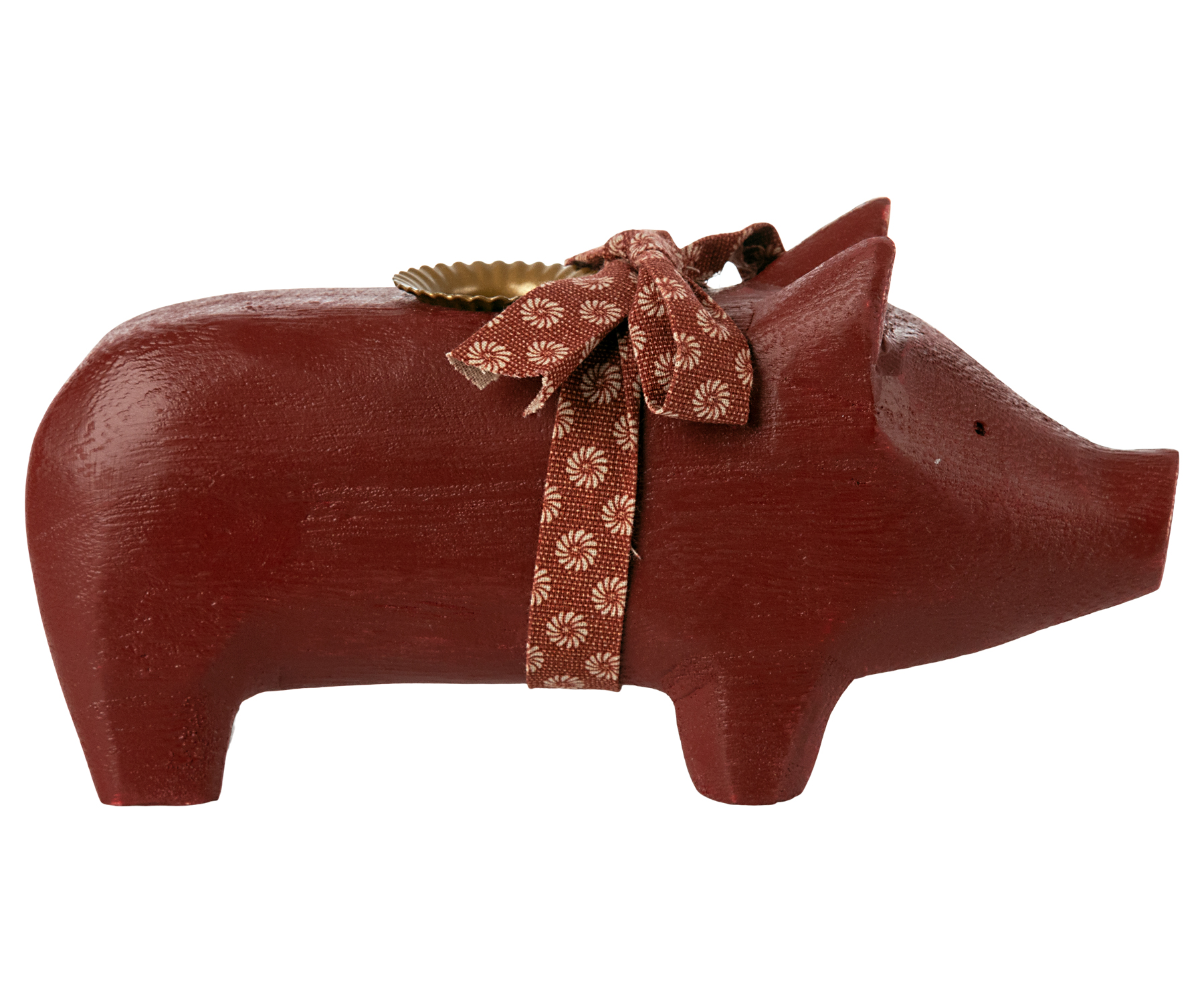 Maileg, Christmas, candlestick pig, medium, red - 2