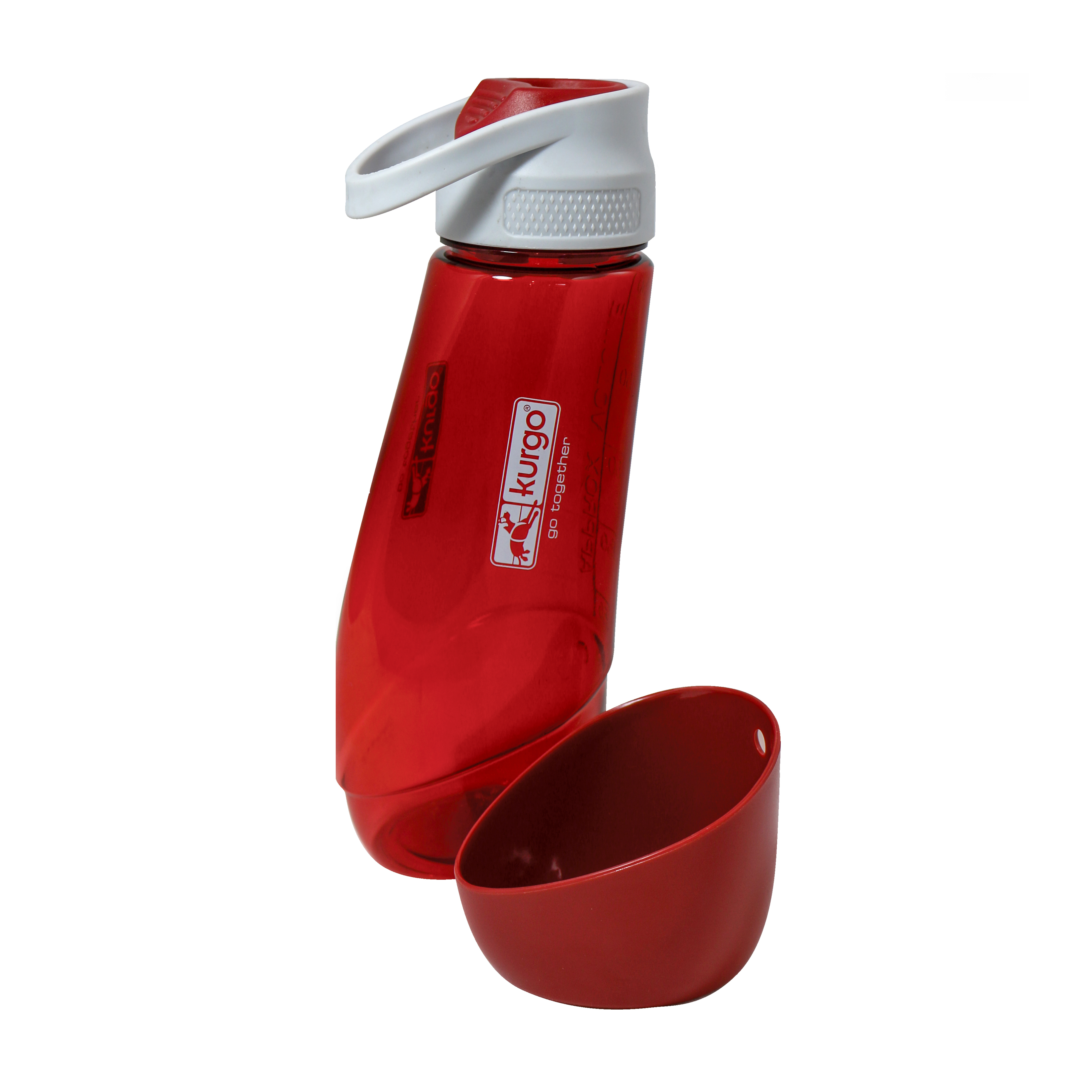 Kurgo Gourd bowl -and water bottle - Red 