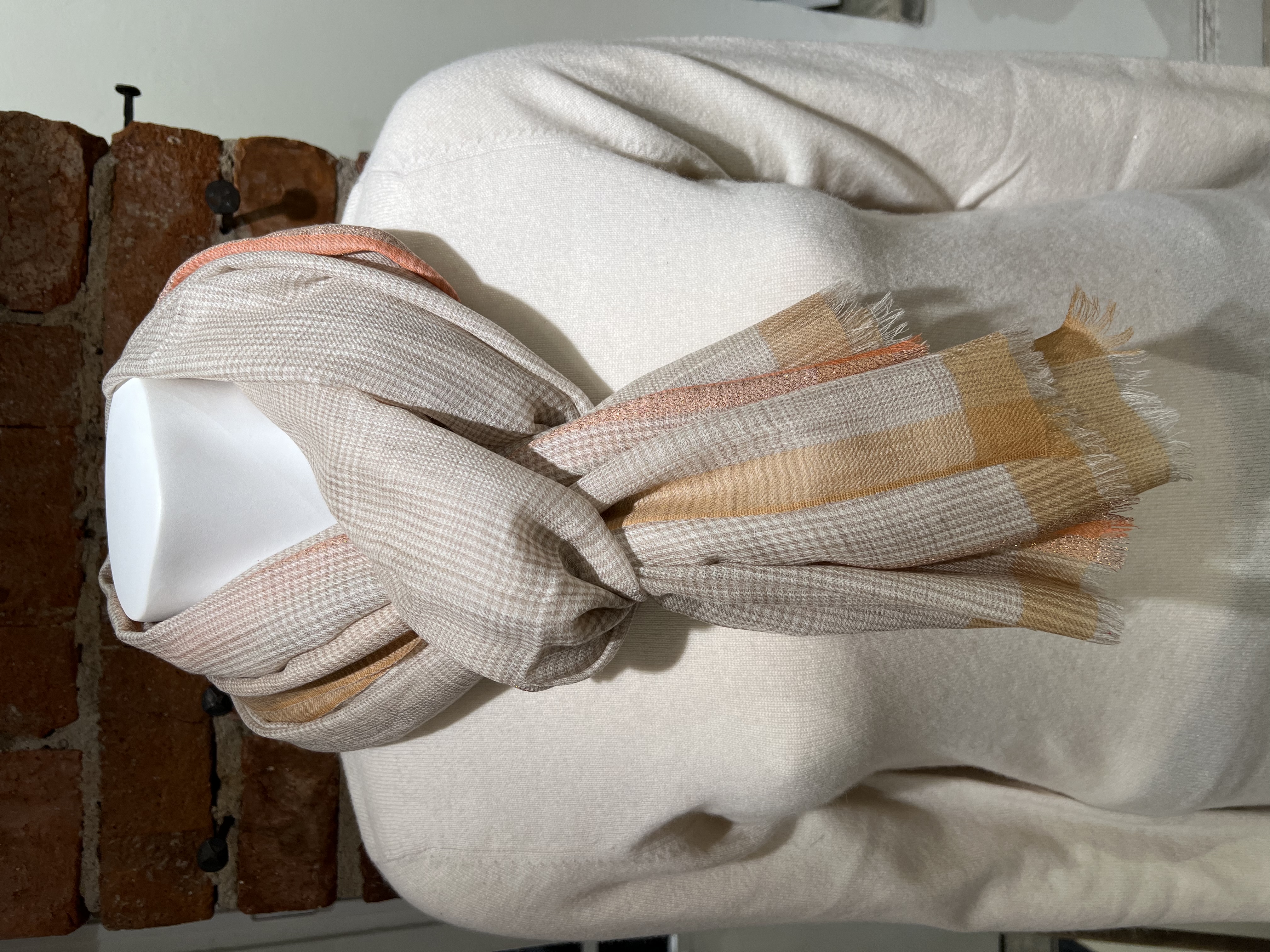 Gran Sasso - Babycashmere Beige rutig