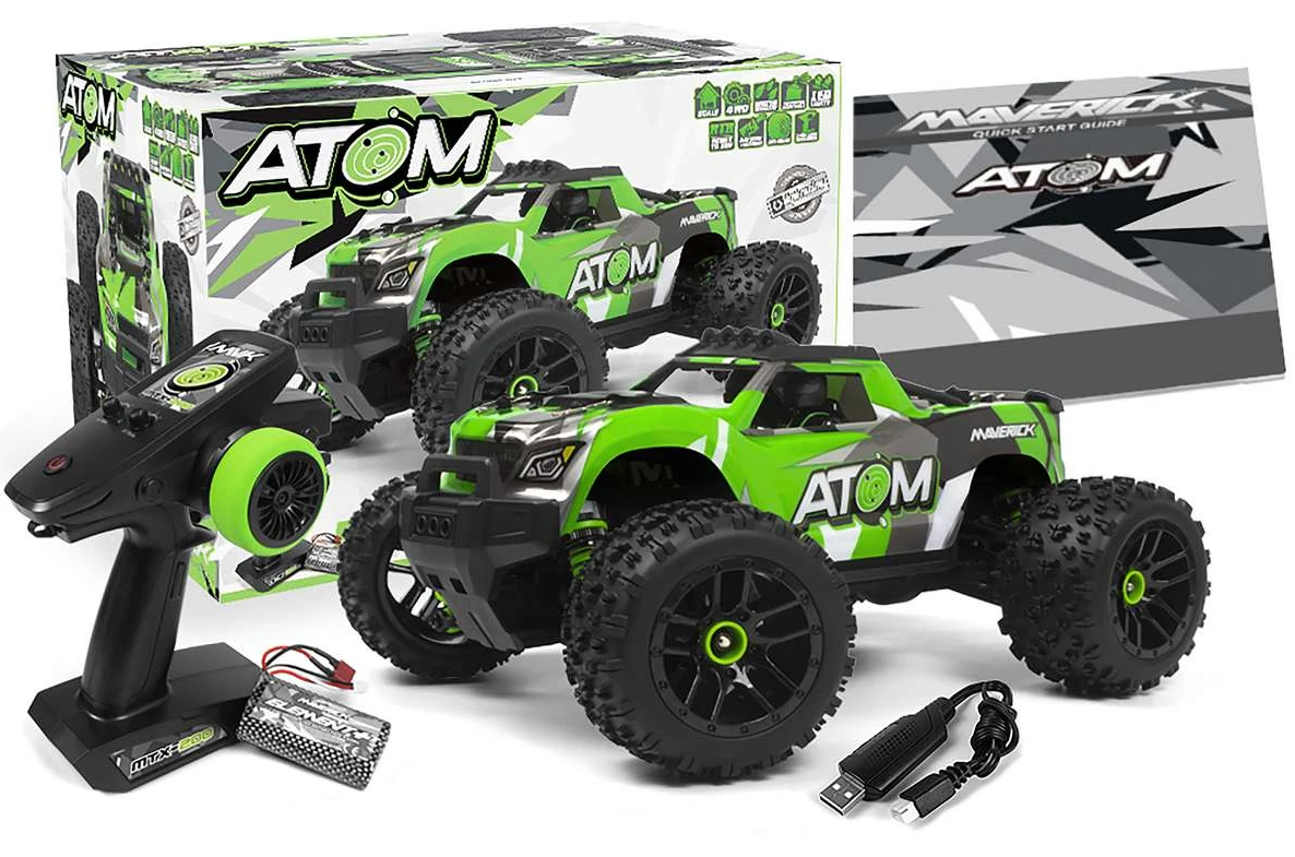 Maverick RC Atom 1/18 4WD Electric Truck - Green - 5