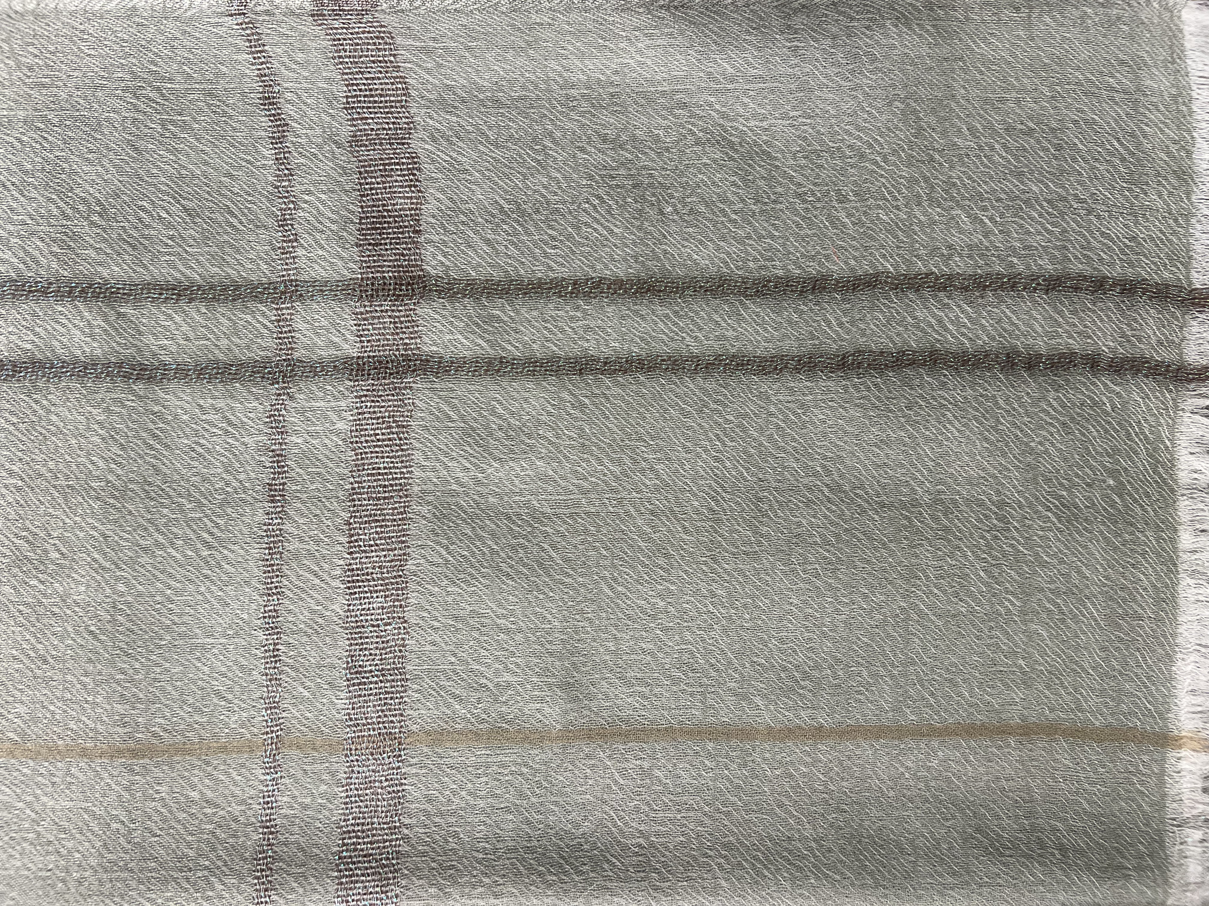 Gran Sasso - Babycashmere sjal grå-grön - 2