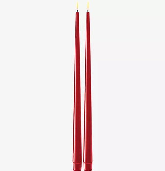  LED Antikljus Bordeaux 38 cm 2-P