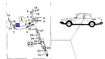 Intermediate outer handle 900 86-93