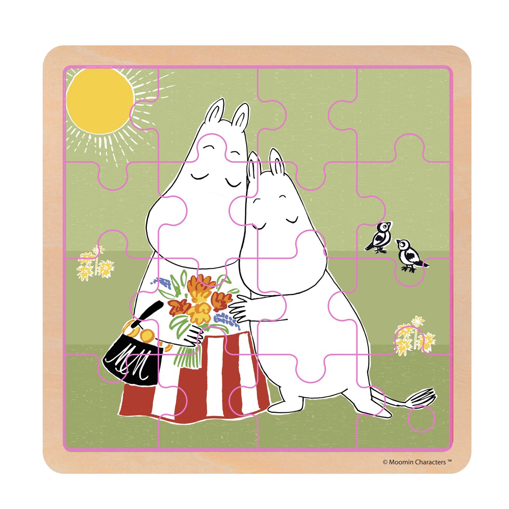 Moomin Wood Puzzle 16 Pieces - Moominmamma & Moomintroll