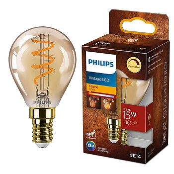 Led klot 2,6W (15W) E14 Dim Vintage