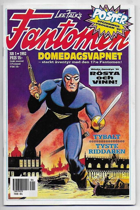 Fantomen 1992 Nr 1 FN- med Poster
