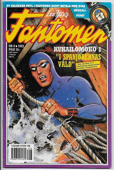 Fantomen 1993 Nr 8 VF Pren-ex