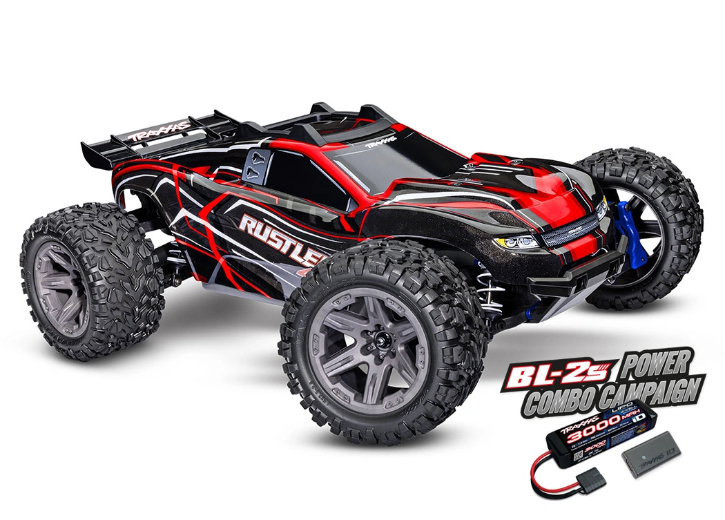 Rustler 4x4 BL-2s 1/10 RTR TQ Punainen (Mukana akku ja USB-C laturi)