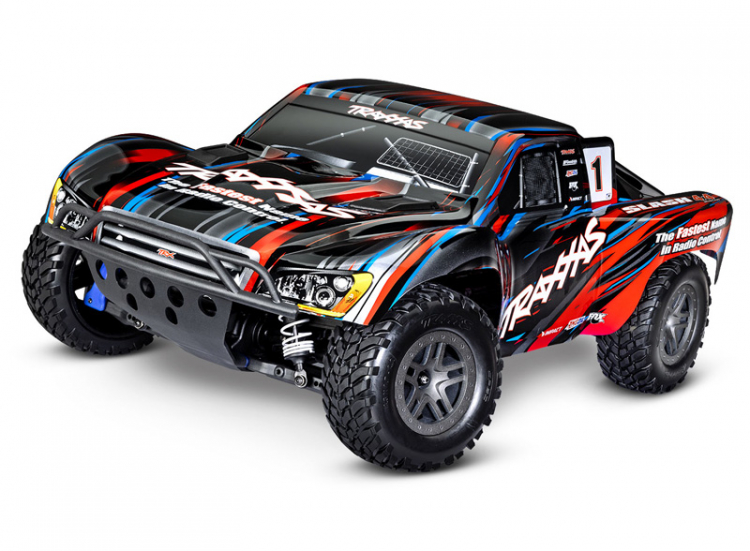 Traxxas Slash 4x4 1/10 RTR TQ BL-2s Red now with charger and lipo battery