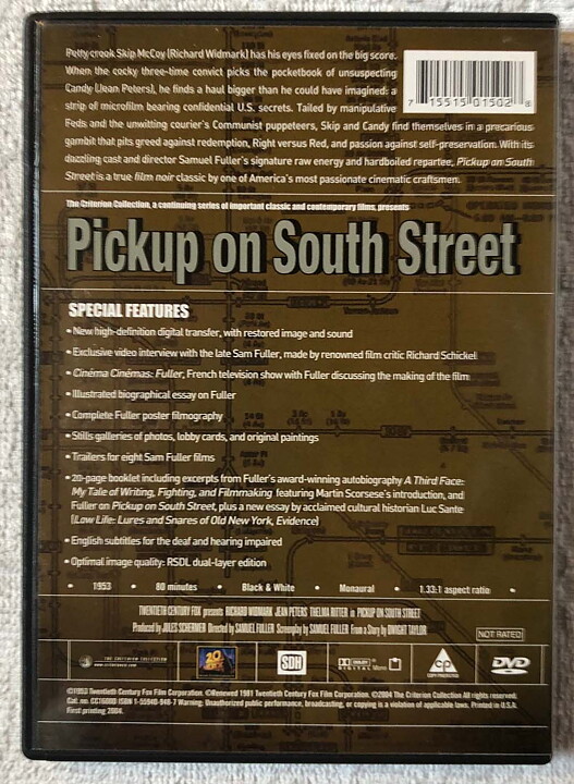 Pickup on South Street DVD Criterion Collection