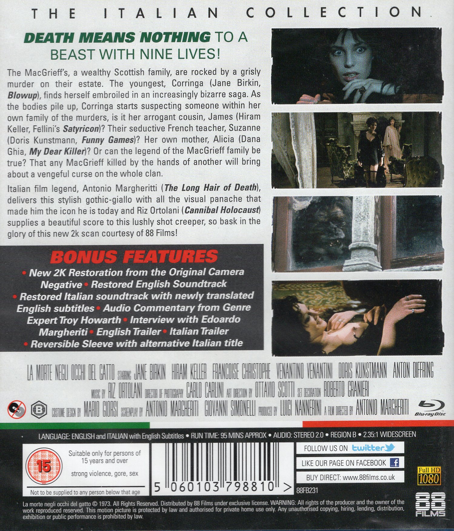 Seven Deaths In the Cats Eye (ej svensk text) (Blu-ray) - 2