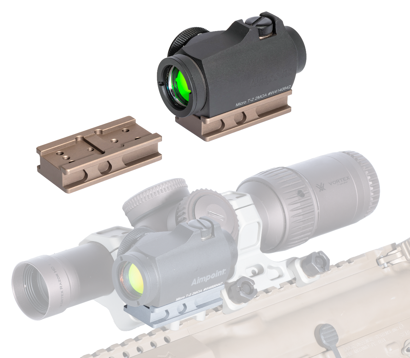BADGER ORDNANCE Condition One Micro Sight Mount (For C1 J-Arm Only)-Aimpoint T1/T2 - 3