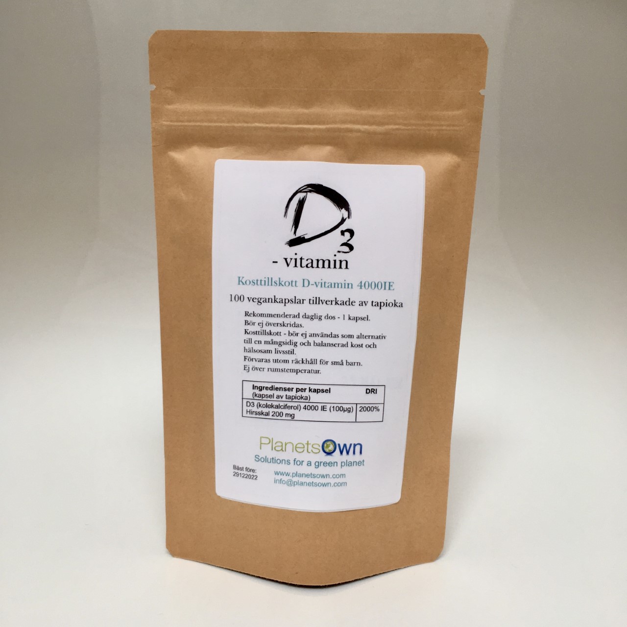 D3-Vitamin (4000IE) kapslar 100st - PlanetsOwn