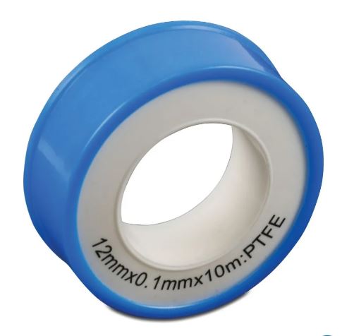 Gängtejp vit  10m PTFE 12 x 0.1mm