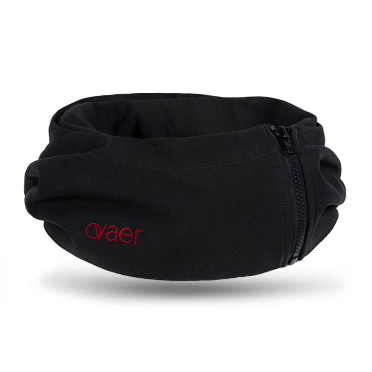 Ovaer Pitch Black Nackkudde med inbyggd huva 1 st