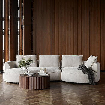 Samone soffa 1.5-sits + Schäslong 322 cm (flera val) - Flexlux