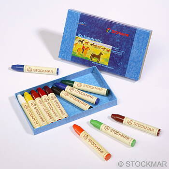 Stockmar bivax stiftkritor - 12 blandade färger 