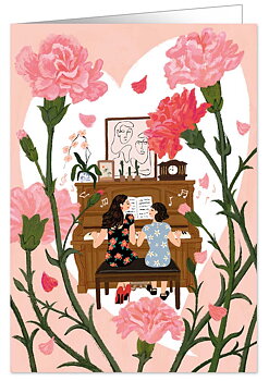 Playing the Piano, Greeting Card, 1984
