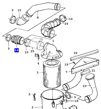  Hose air cleaner 900 86-89