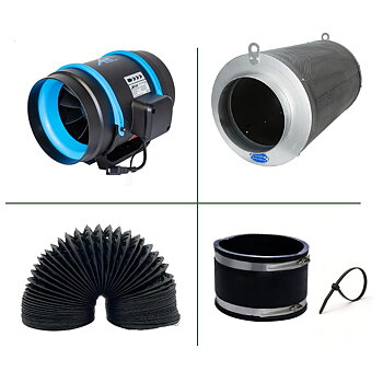 Fläktpaket silent EC 200mm - 850m3 - med hastighetskontroll 