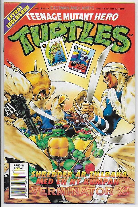 Teenage Mutant Hero Turtles 1993 Nr 2 VF+ med Idolbilder