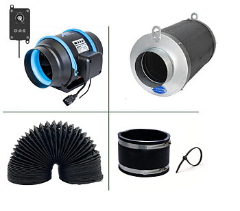 Fläktpaket silent EC 150mm - 500m3 - med hastighetskontroll 