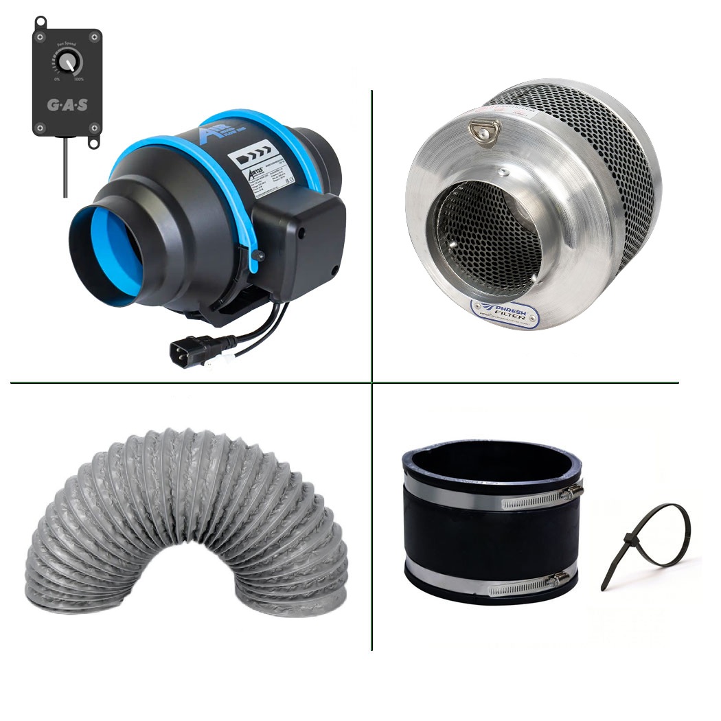 Fläktpaket silent EC&nbsp;100mm - 200 m³ - med hastighetskontroll 
