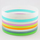 Monica Backström (Serpentine 2002) Frosty Cylinder Bowl with Colorful Stripes 21 cm