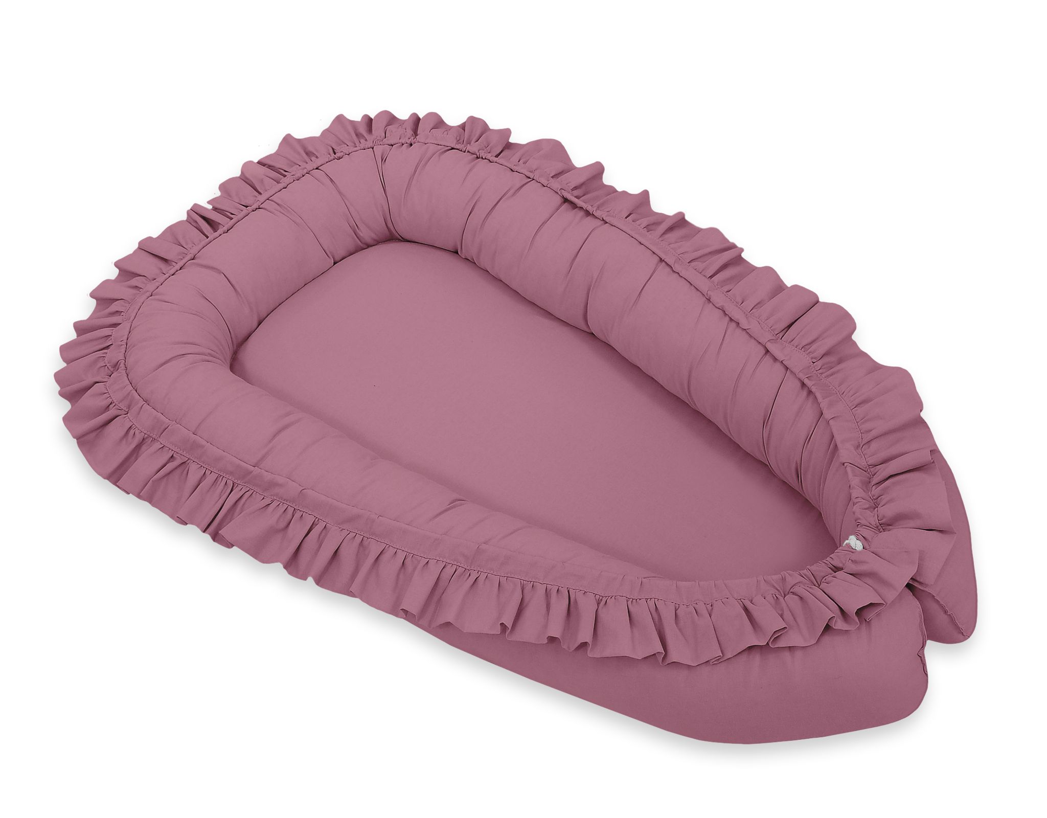 Premium Babynest Cocoon med volanger, Pastellviolett - 2