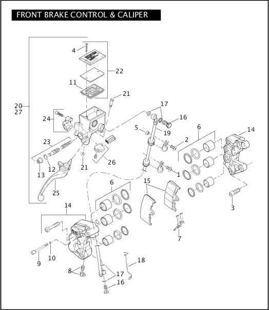 Piston and seal kit for 6-piston brake caliper ZTL(1)