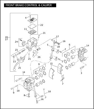 Piston and seal kit for 6-piston brake caliper ZTL(1)