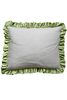 Kudde Ruffle Pärongrön