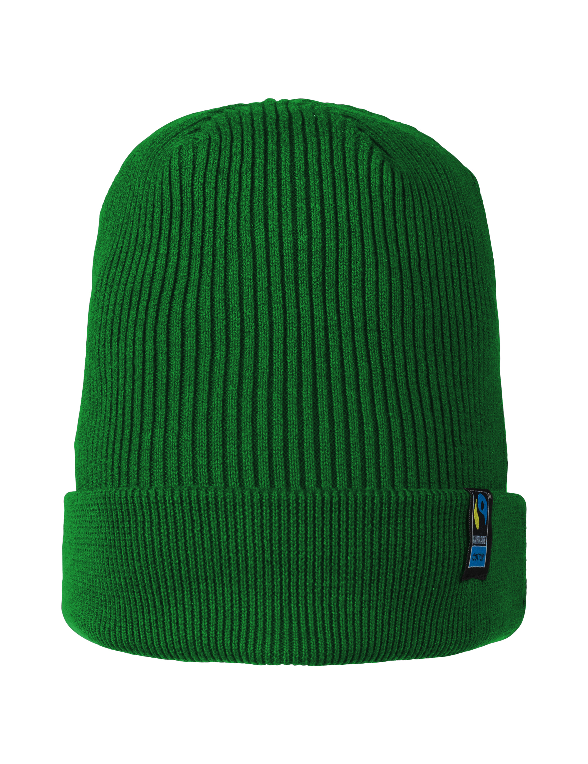 Mixed Knit Beanie 2x1 Rib, Unisex, Bottle Green, Neutral, Fairtrade & Organic GOTS - 2