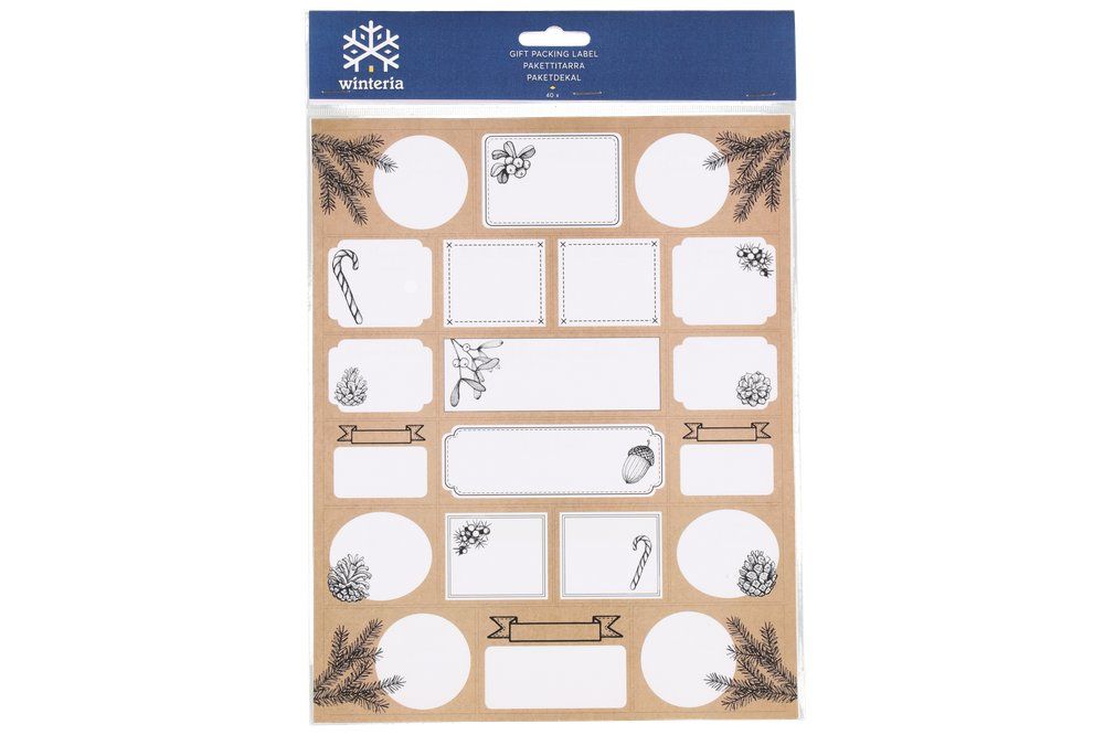 Winteria Gift packing label 40pcs