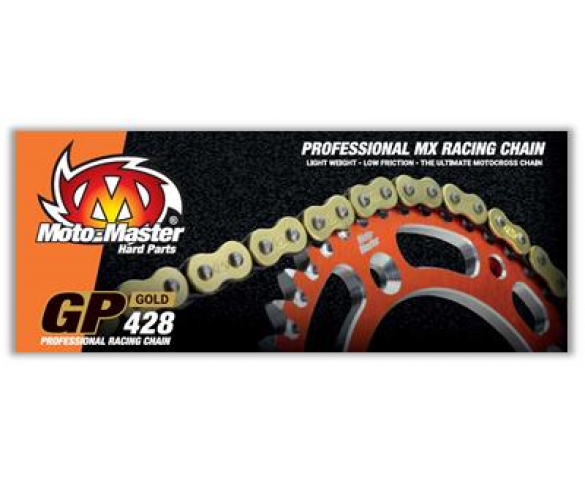 MOTO-MASTER, KEDJA MX GP-GOLD, 134 LÄNKAR, 428