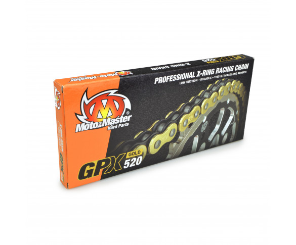 MOTO-MASTER, KEDJA MX GPX-GOLD X-RING, 120 LÄNK, 520