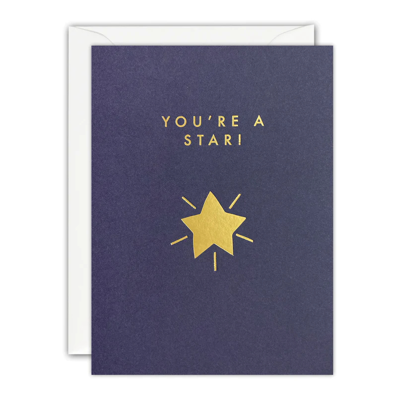 Gold You’re a Star Card by James Ellis