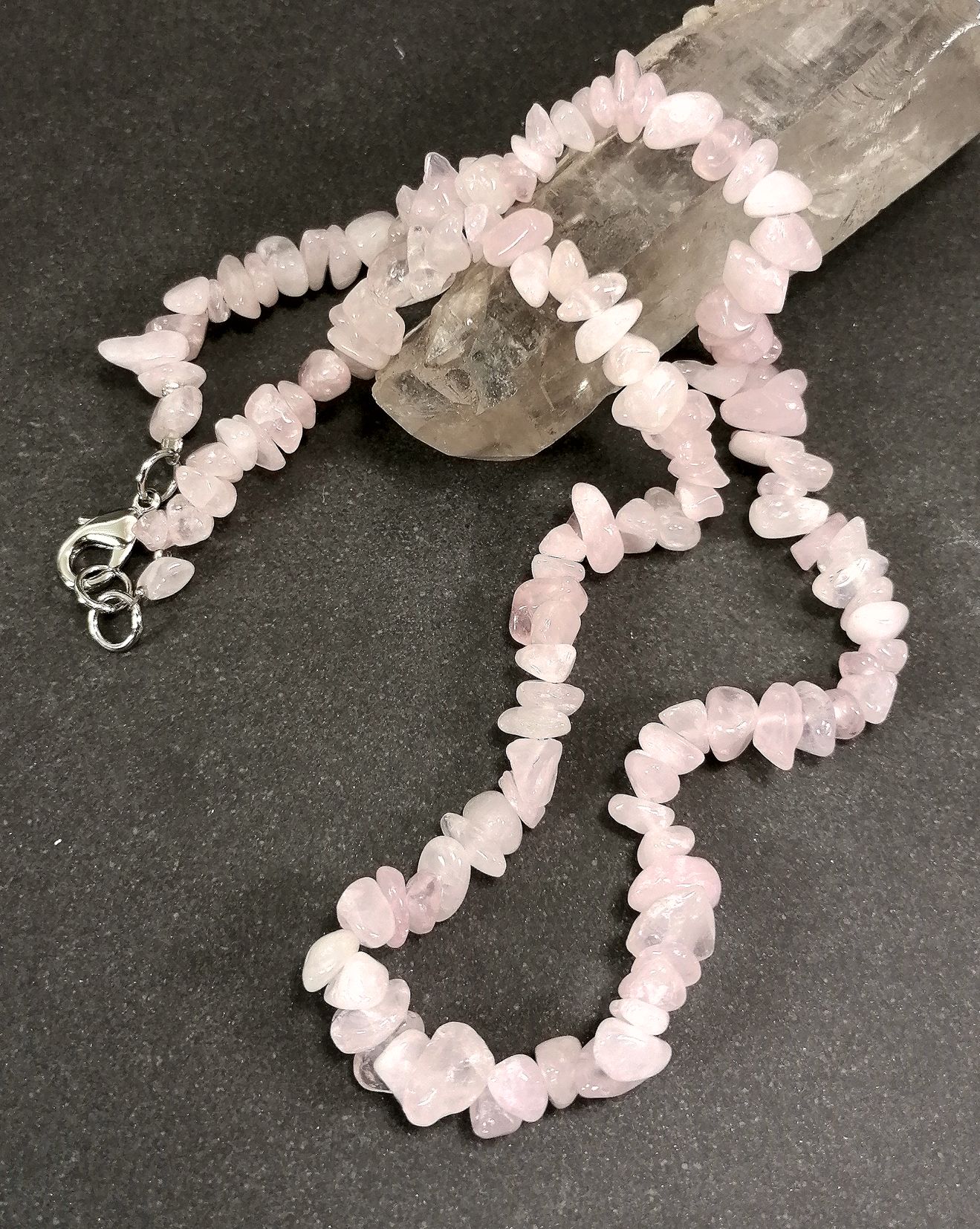 Rosenkvarts Chip halsband