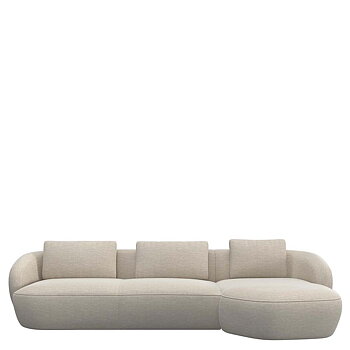 Torino soffa 3-sits + Schäslong 307 cm (flera val) - Flexlux